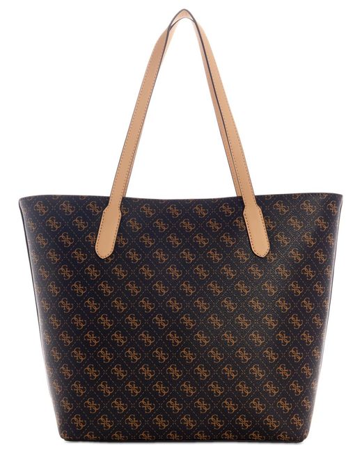 Guess Black Rylan Monogram Top Zip Tote