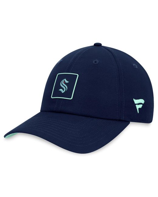 Fanatics Blue Seattle Kraken Authentic Pro Rink Adjustable Hat for men