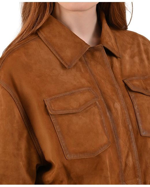Frye Brown Goat Suede Jacket