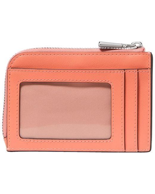 Kate Spade Pink Smooth Mini Zip Card Case