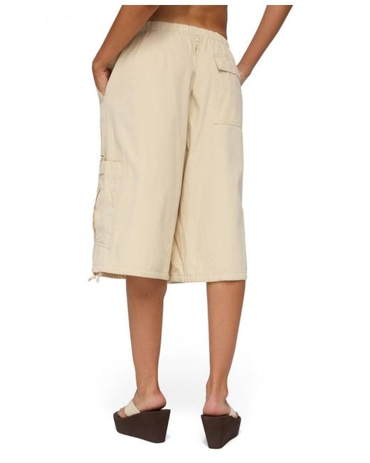 Edikted Natural Pull-on Cargo Bermuda Shorts