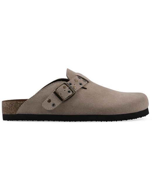 White Mountain Brown Benben Footbeds Clogs