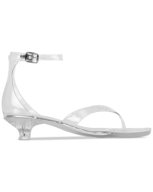 Jeffrey Campbell White Gummy Kitten-heel Jelly Thong Sandals