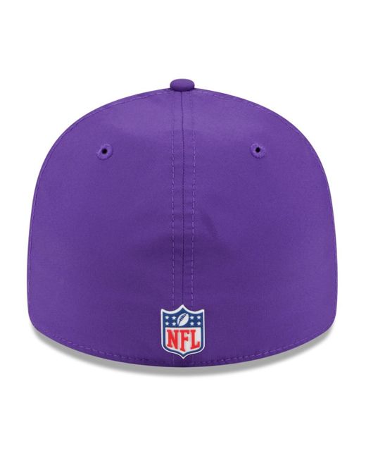 KTZ Purple Minnesota Vikings 2025 Sideline Retro Crown 59fifty Fitted Hat for men