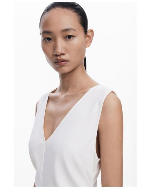 Desigual White Long Gradient Dress