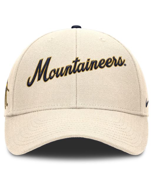 Nike Natural West Virginia Mountaineers Primetime Rise Adjustable Hat for men
