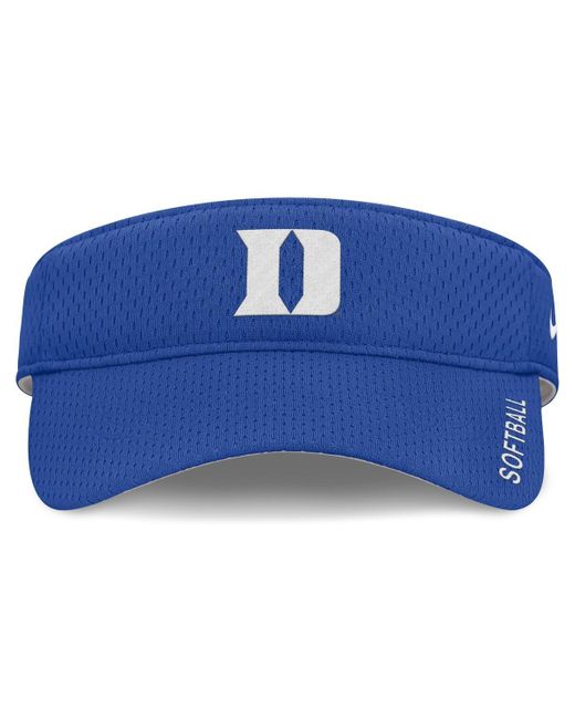 Nike And Duke Blue Devils 2025 Dugout Softball Ace Performance Adjustable Visor Hat