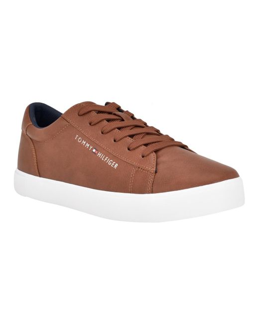 Tommy Hilfiger Brown Ribby Lace Up Fashion Sneakers for men