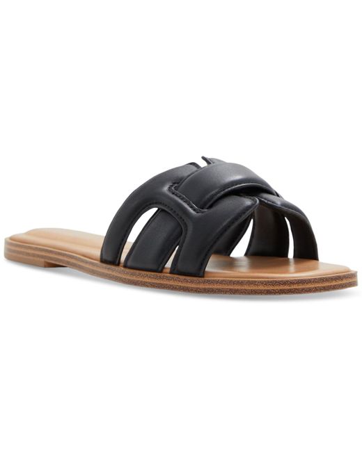 ALDO Brown Elenaa Studded Flat Slide Sandals
