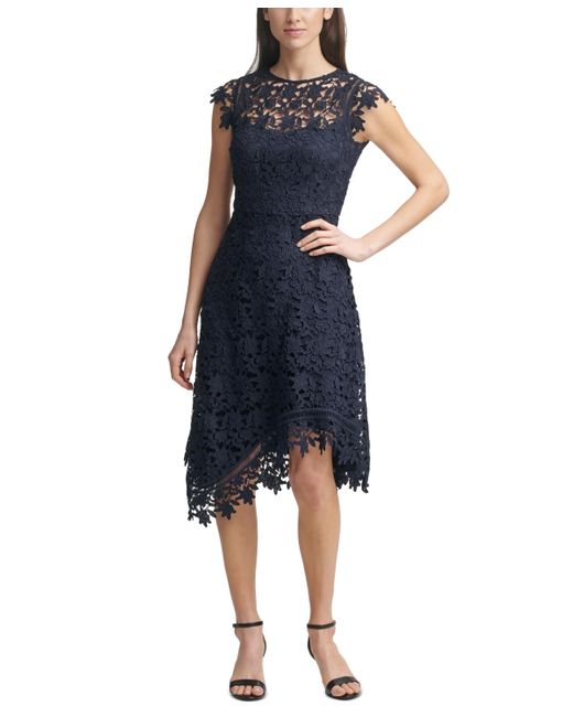 Eliza j floral jacquard outlet fit & flare dress