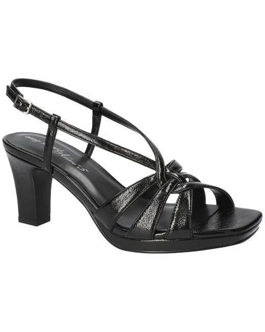 Easy Street Black Valorie Square Toe Platform Sandals
