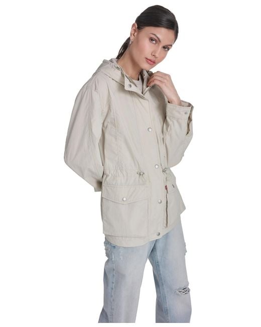 Levi's Gray Hooded Zipper And Button-snap Jacket
