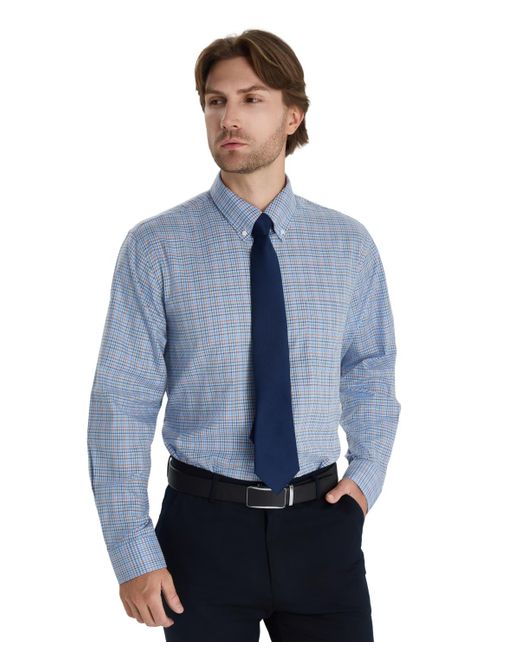 Club Room Blue Fashion Poplin Henry Shirt for men