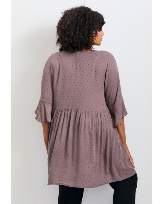 Avenue Purple Veronica Dobby Tunic