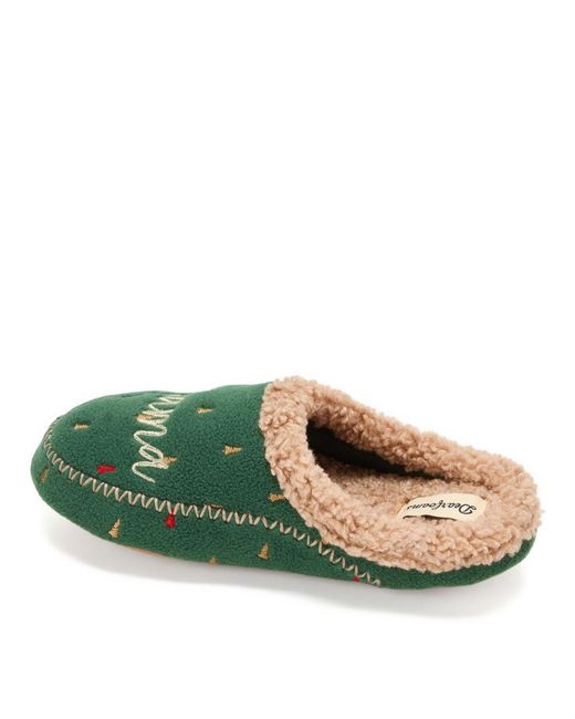 Dearfoams Green Mama Bear Clog Slipper