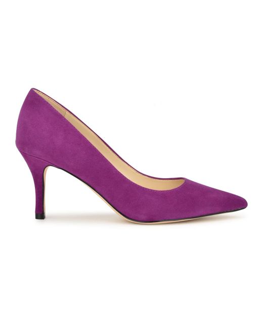 Nine West Patsy Slip-on Stiletto Pointy Toe Dress Pumps in Purple | Lyst