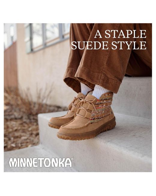 Minnetonka Brown Tealey Lace-up Suede Ankle Boots