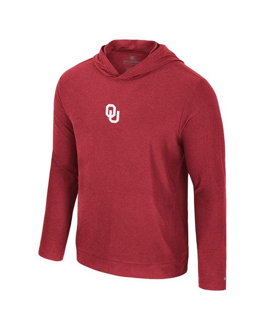 Colosseum Athletics Red Oklahoma Sooners Long Sleeve Hoodie T-shirt for men