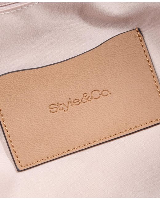 Style & Co. Natural Straw Medium 4-poster Tote