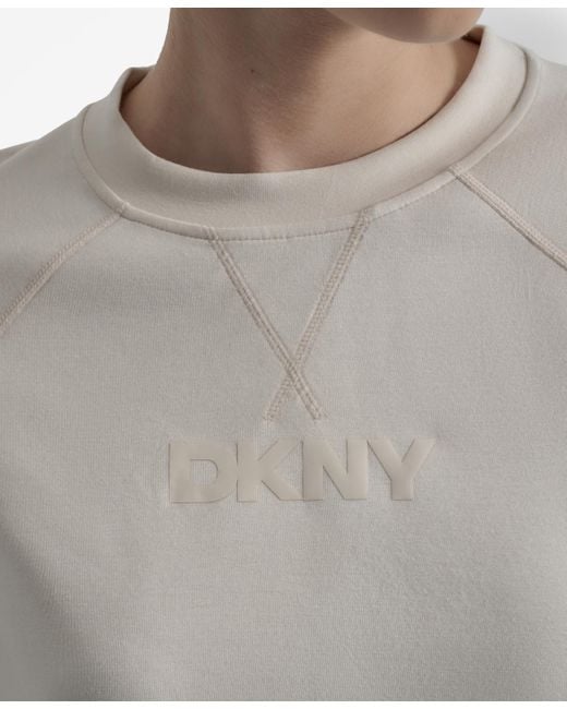 DKNY Gray Highline Scuba Crewneck Pullover
