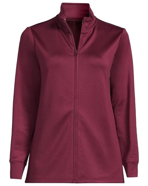 Lands' End Red Active Performance Full Zip Jacket