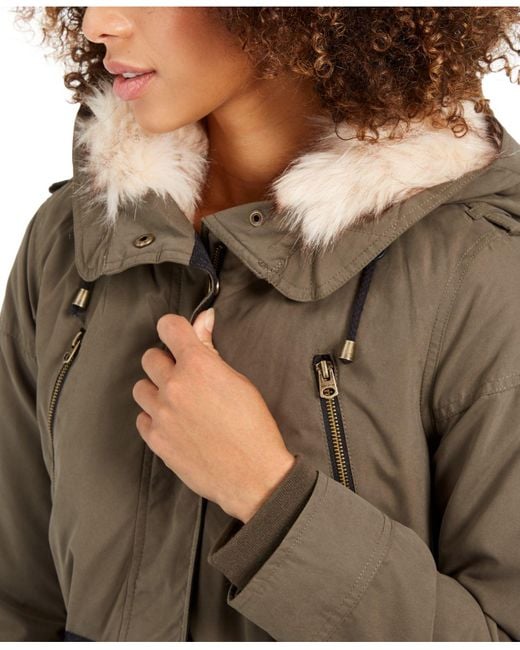 faux fur anorak jacket