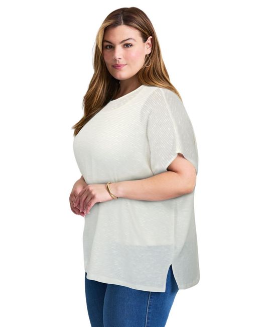 Avenue White Plus Size Lightweight Dolman Sweater