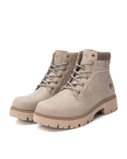 Xti Natural Combat Booties By