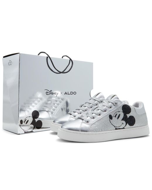 ALDO White X Disney D100 Rhinestone & Graphic Sneakers