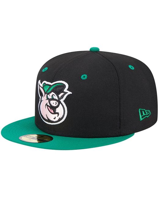 KTZ Green Kannapolis Cannon Ballers Theme Nights Kannapolis Qs 59fifty Fitted Hat for men