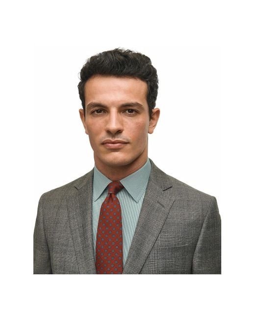Brooks Brothers Gray Classic-fit Wool-blend Suit Jacket for men