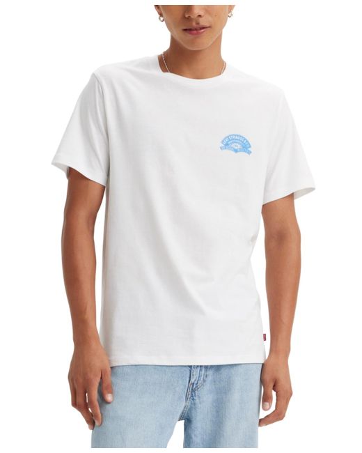 Levi's White Classic-fit Skateboard Graphic T-shirt for men