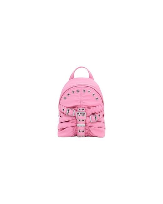 Desigual Pink Mini Nylon Backpack