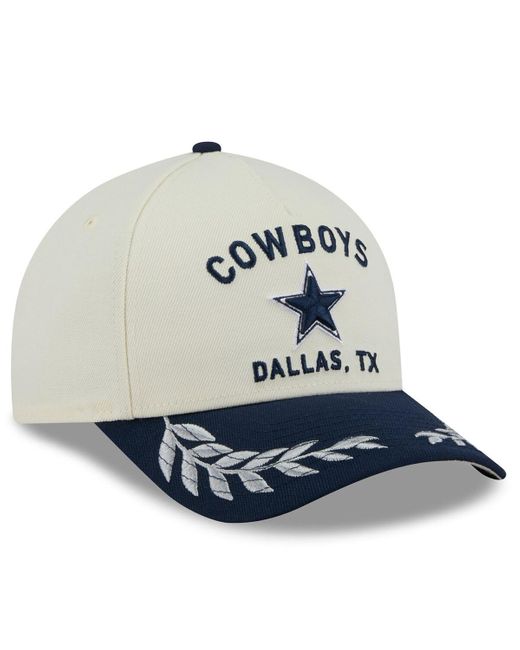KTZ Blue Cream/navy Dallas Cowboys 2025 Nfl Draft 39thirty Flex Hat for men
