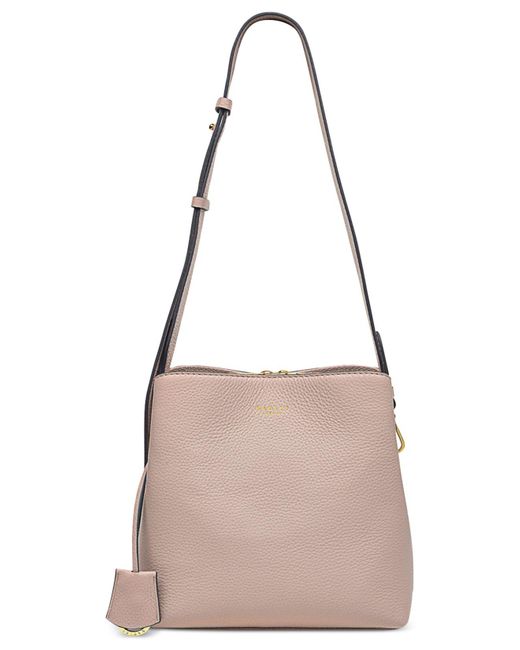 Radley Dukes Place Medium Pebble Leather Compartment Crossbody in Pink