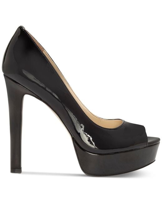 Jessica Simpson Bellena Peep Toe Platform Heels in Black Lyst
