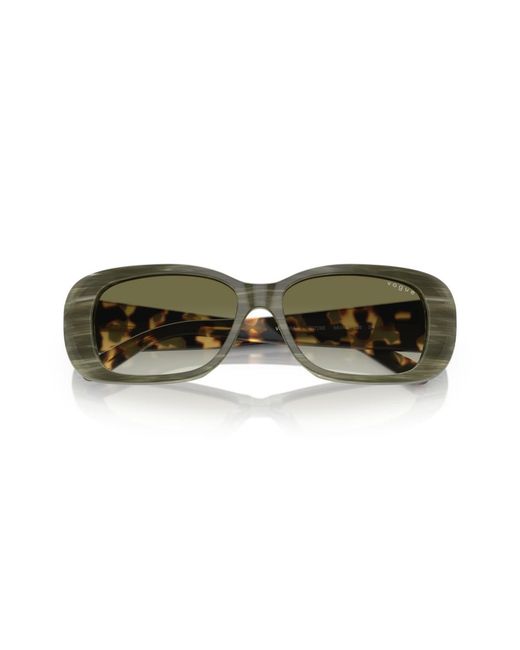 Vogue Eyewear Green Rectangle Sunglasses