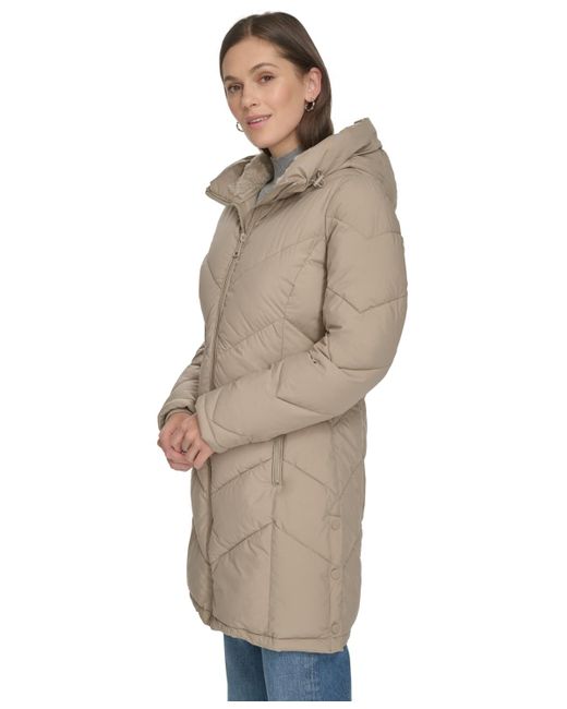 Calvin Klein Natural Lined Hooded Puffer Coat