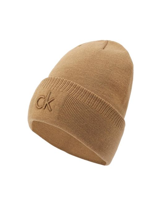 Calvin Klein Natural Embossed Logo Cuff Hat for men