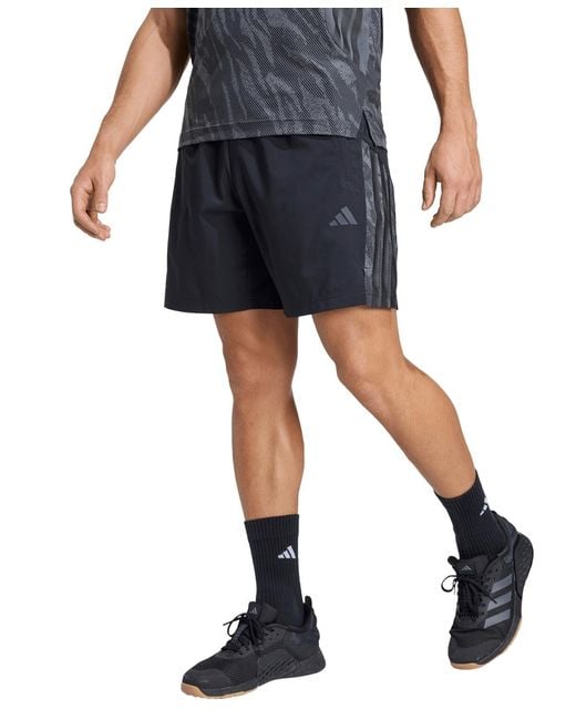 Adidas Blue Tech Essentials Workout Shorts 7" for men
