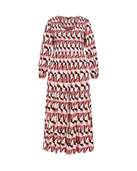 City Chic Red Plus Size Jayden Print Maxi Dress