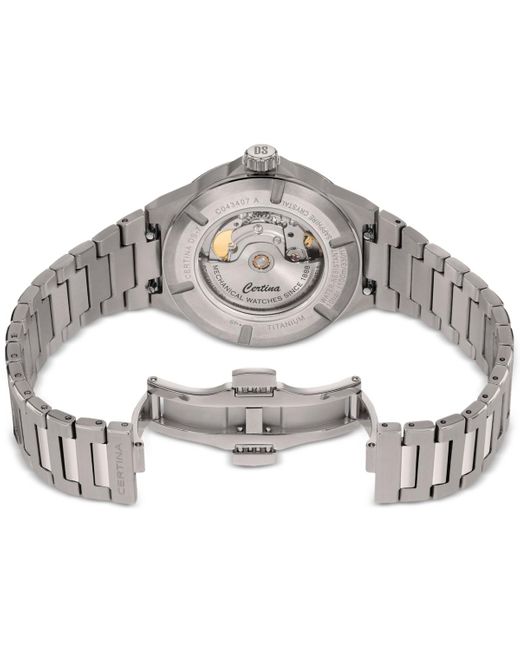 Certina Blue Swiss Automatic Ds-7 Powermatic 80 Titanium Bracelet Watch 39mm