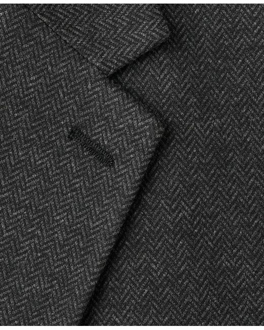 Mango Gray Slim Fit Microstructure Blazer for men