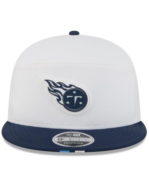 KTZ Blue White/navy Tennessee Titans 2025 Nfl Training Camp Split Panel 9fifty Snapback Hat for men