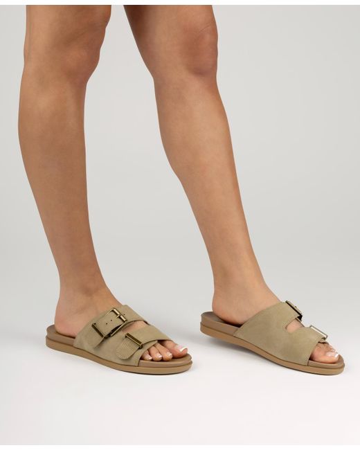 Journee Collection Brown Cosette Double Strap Flat Sandals