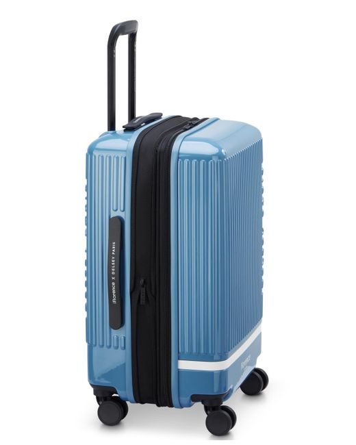 Florence By Mills X Delsey Paris Blue 20" Spin Me Away Expandable Carry-on Spinner Upright