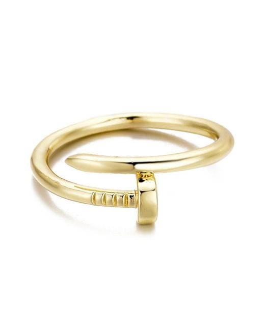 Adornia Metallic Plated Nail Ring