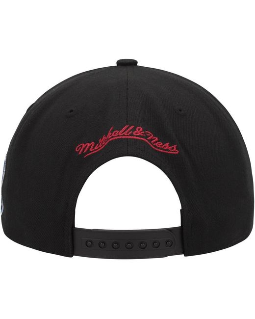 Mitchell & Ness Black Colorado Avalanche Core Team Script 2.0 Snapback Hat for men
