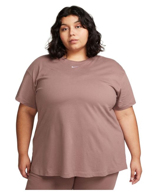 Nike Brown Plus Size Active Sportswear Essential Logo T-shirt
