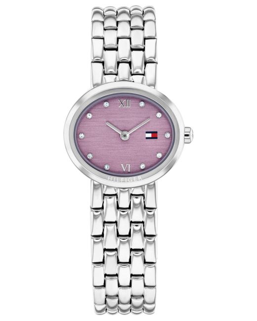 Tommy Hilfiger Purple Quartz Tone Stainless Steel Bracelet Watch